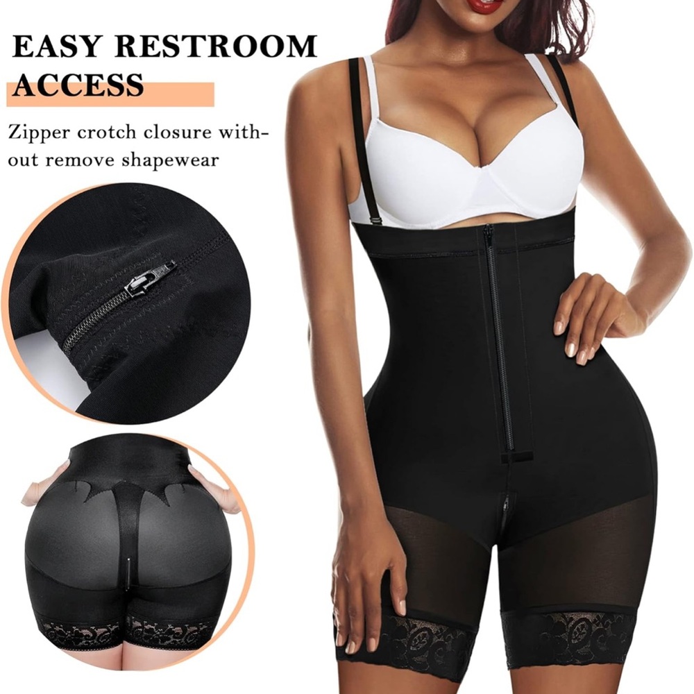 Shapewear For Women Tummy Control Open Bust Thigh Slimmer Body Shaper M — image 3 of 4